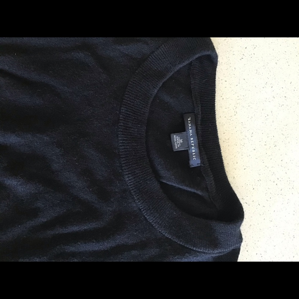 Banana republic black puff sleeve sweater top - Picture 4 of 5